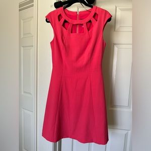 Vince Camuto Pink Cutout Neck Sleeveless Mini Dress